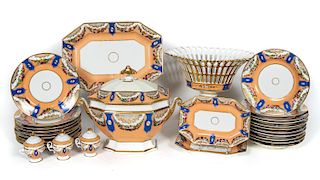 28 Pc, 19th C. Old Paris Porcelain Tableware