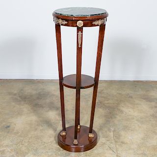19th C. Empire Style Marble Top Pedestal