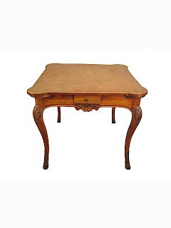 Late 19th Century, French Walnut Games Table