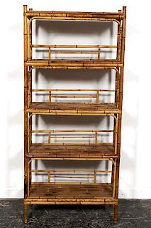 Aesthetic Movement Style Bamboo Bookshelf
