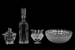 Four Piece Grouping of Lalique & Baccarat Crystal