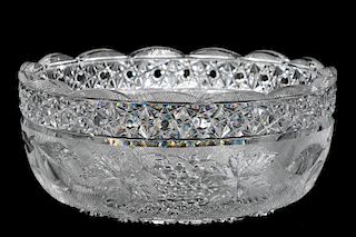 F.X. Parsche Co. Russian & Intaglio Cut Glass Bowl