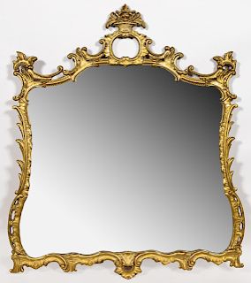Rococo Style Gilt Framed Over-mantel Mirror