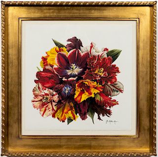 John Matthew Moore "Floral Array" Watercolor