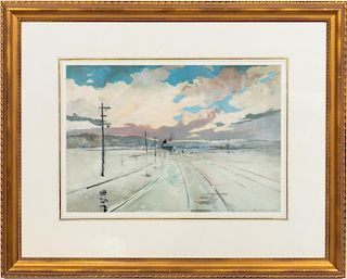 Ross Turner "End of The Track" Watercolor Painting