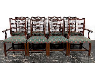 Set, Eight Georgian Style Mahogany Dining Chairs