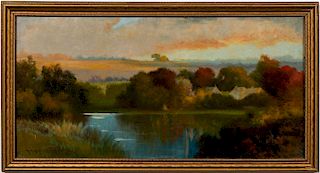 Robert Atkinson Fox "Peaceful Autumn Day" Oil