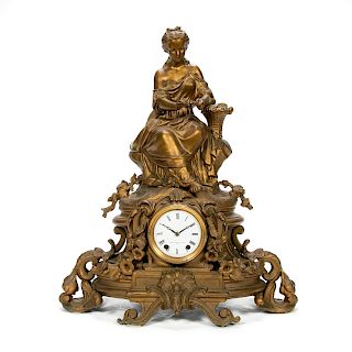 Seth Thomas Sons Figural Louis XV Style Clock
