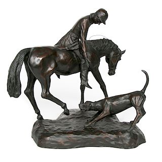 Steve Windler, Hunting Scene Bronze Sculpture