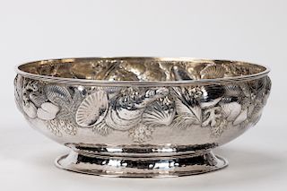 Circa 1890 Whiting Sterling Silver Sea Themed Bowl