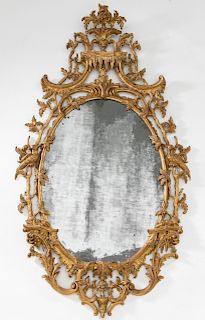 Chinese Chippendale Style Giltwood Mirror