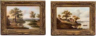 Pair, 19th Century English School Oil Landscapes