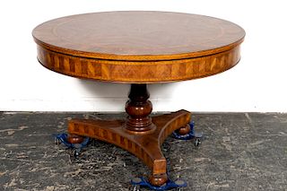 William IV Style Inlaid and Carved Breakfast Table