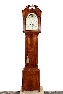 Lewis Poignand George III Mahogany Tall Case Clock
