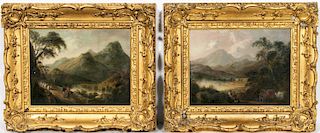 Pair, Scottish School Landscapes 19th Century O/B