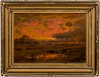 Arthur Turnbull Hill, Evening Landscape , Oil