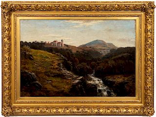 James Elliot "The Valley Below" Oil Painting, 1885