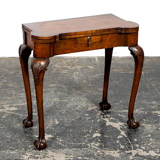 Continental, George II Style Walnut Game Table