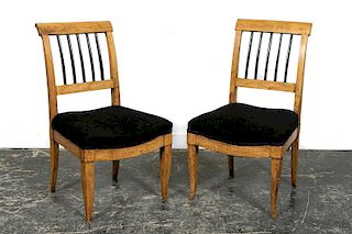 Pair, Continental Biedermeier Side Chairs, C. 1835
