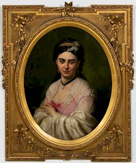 L.A. Tuerlinckx, "Portrait of a Noblewoman", 1873