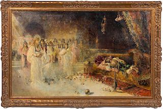 A. Kivas, "The Dream" 19th Century Oil On Canvas