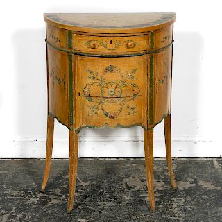 20th C. Italian Small Polychrome Bedside Cabinet