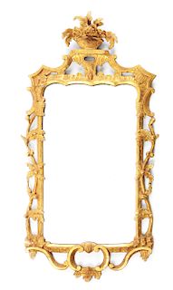GILTWOOD CARVED LOOKING GLASS. ENGLISH. CIRCA 1770.