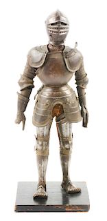 GOOD AND EARLY MINIATURE SUIT OF ARMOR.