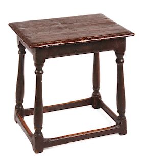 SMALL WILLIAM AND MARY TABLE. EASTERN PENNSYLVANIA. CIRCA 1720.