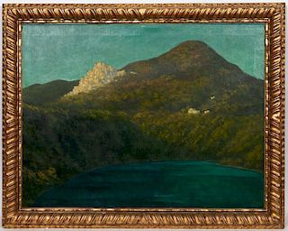Carl Max Rebel "Albaner See" Oil Landscape
