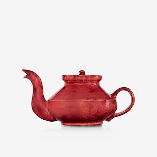 George E. Ohr, teapot with snake spout