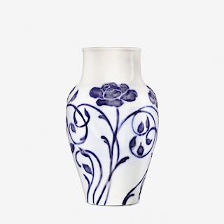 Mary Louise McLaughlin, oriental-style Losanti vase with flowers