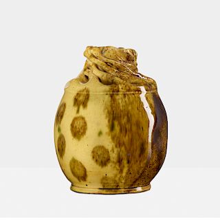 George E. Ohr, large two-sided vase