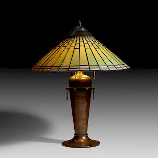Dard Hunter for Roycroft, table lamp
