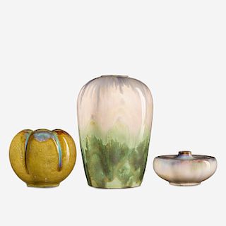 Fulper Pottery, early vases, set of three