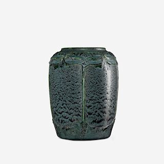 Merrimac Pottery, vase with stylized plants