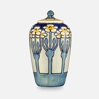 Mazie Teresa Ryan for Newcomb College Pottery, early tea caddy
