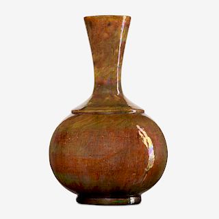 Theophilus A. Brouwer for Middle Lane Pottery, flame-painted vase