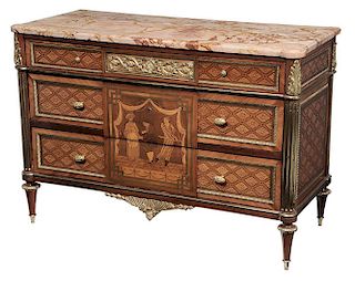Continental Neoclassical Marquetry-