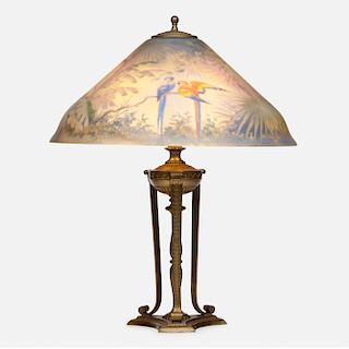 Pairpoint, Carlisle table lamp with macaw parrots