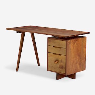 George Nakashima, early Single-Pedestal desk
