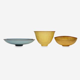 Gertrud and Otto Natzler, collection of three vessels