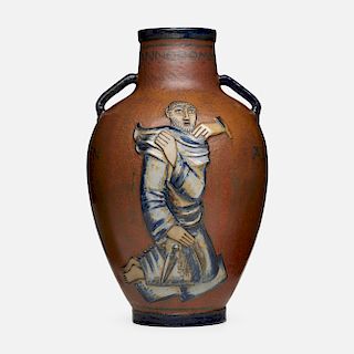 Jais Nielsen for Royal Copenhagen, massive vase (Abraham and Isaac)