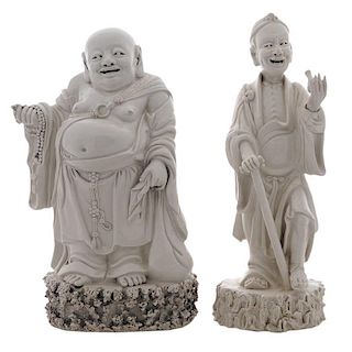 Two Blanc-de-Chine Standing Figures