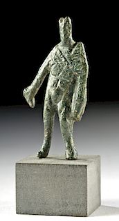 Miniature Roman Bronze Statuette of Mercury