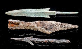 Luristan / Roman / Viking Spear Tips, Bronze and Iron