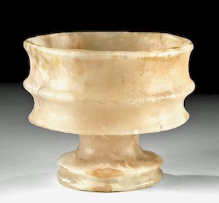 Gorgeous Bactrian Alabaster Ribbed Chalice