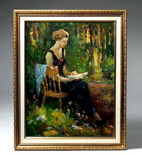 Framed 20th C. Impressionist Painting by Ivan Bukakin