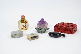 Group of Small Chinese Objects including Snuff.