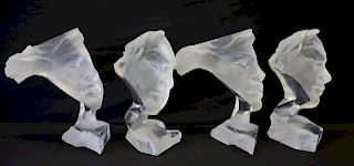 4 Signed Numbered And Dated Acrylic Sculptures